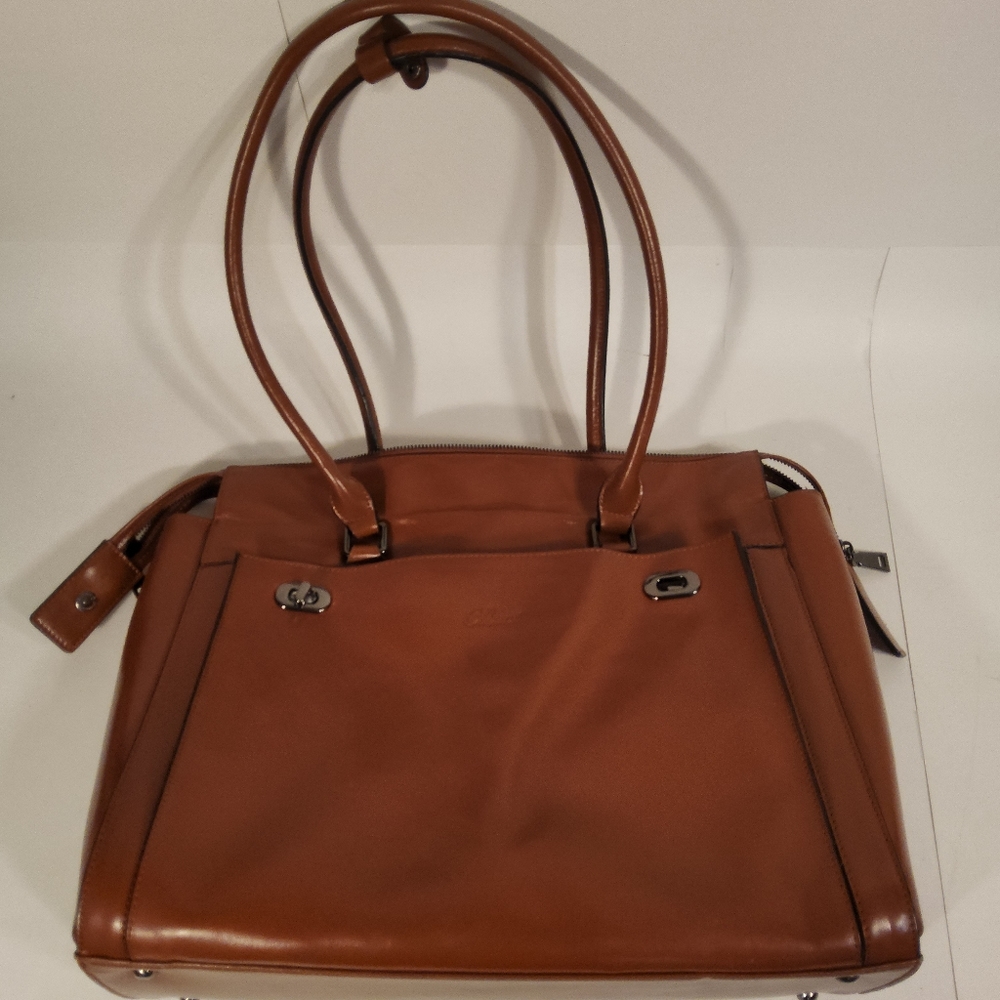 Cluci Briefcase for Women Oil Wax Leather